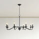 Delvona 8 Light 37.5 inch Matte Black Chandelier Ceiling Light